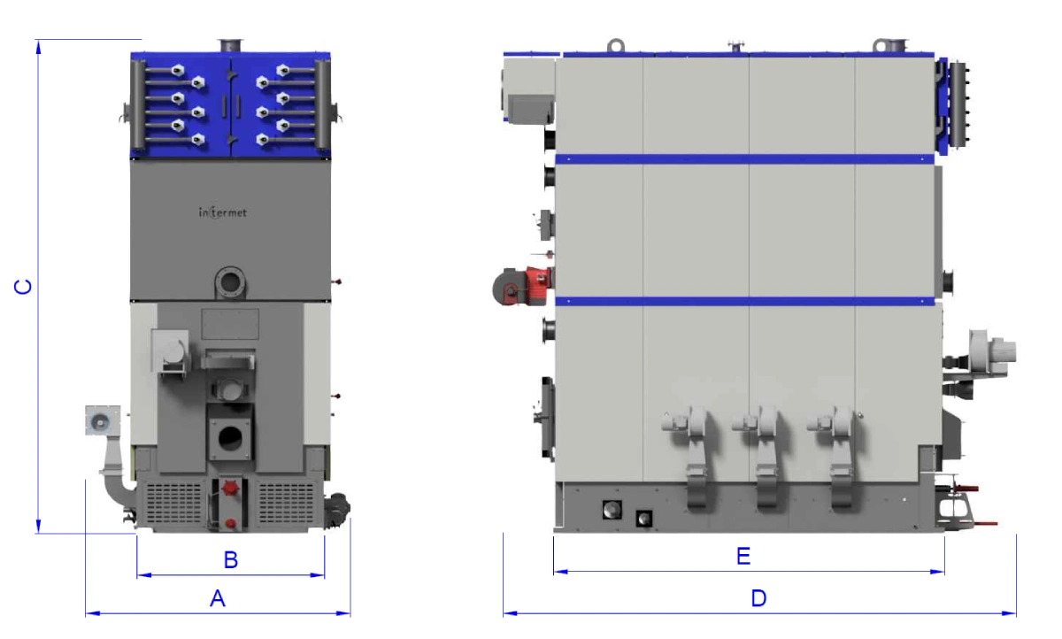 wymiary gabarytow kotła Ekomat HRTPO