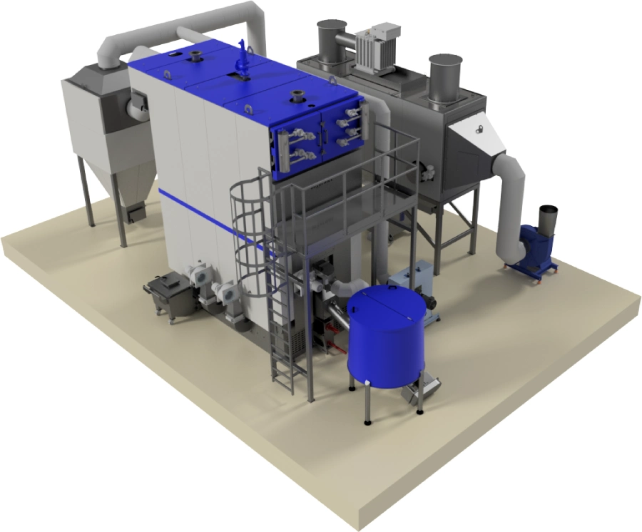 kocioł Ekomat HRTPO z walcowanym zbiornikiem